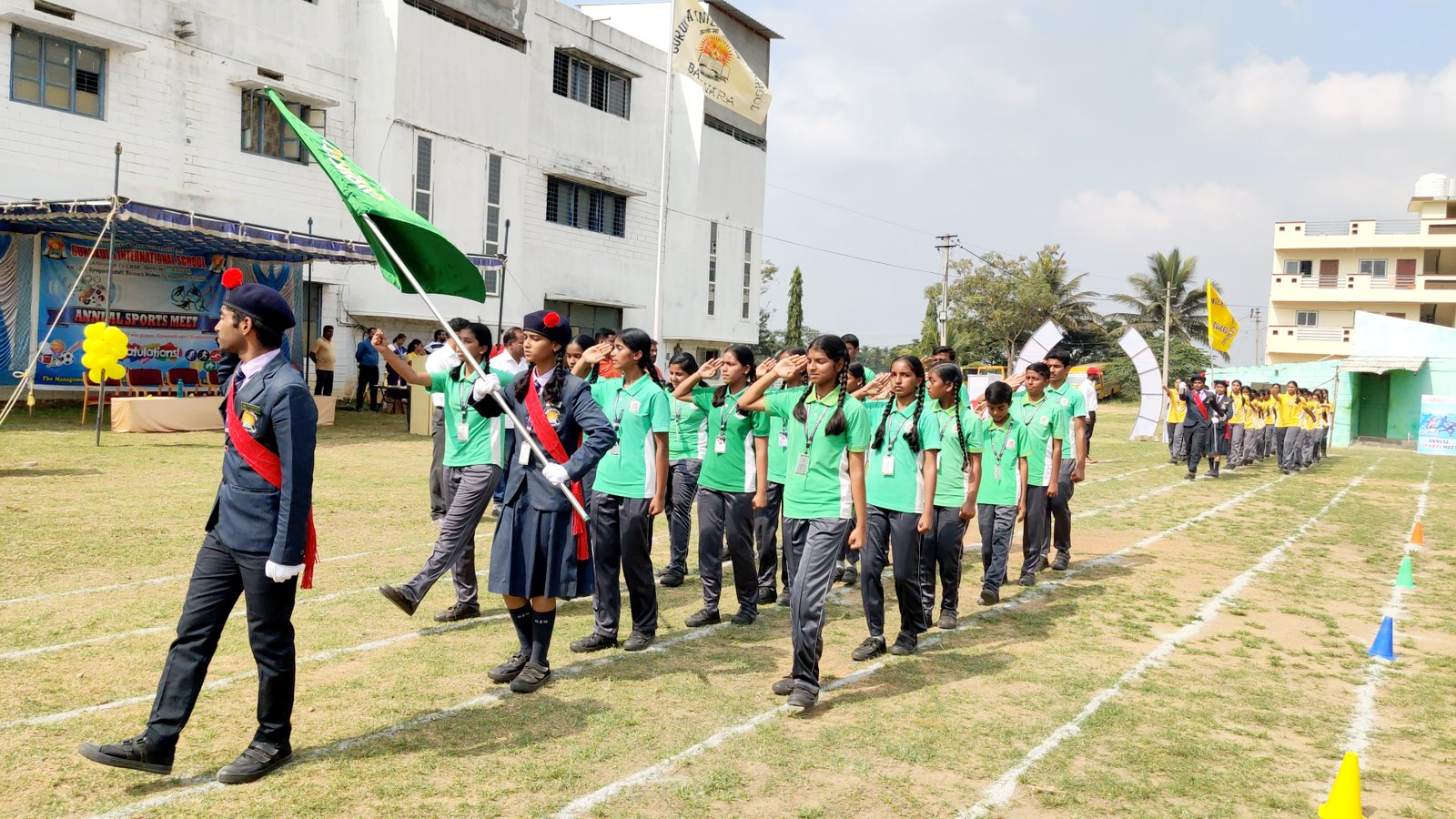 March past by students